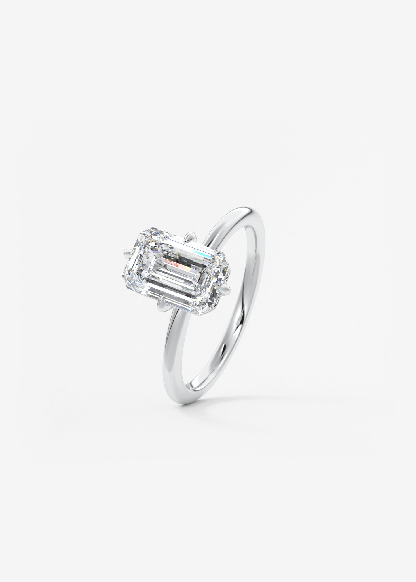 Oval Solitaire With Raised Basket Gallery Lab Grown Diamond Engagement Ring