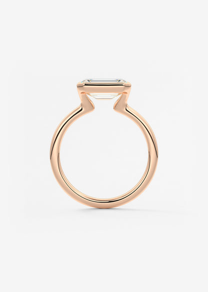 Oval Solitaire With Raised Basket Gallery Lab Grown Diamond Engagement Ring