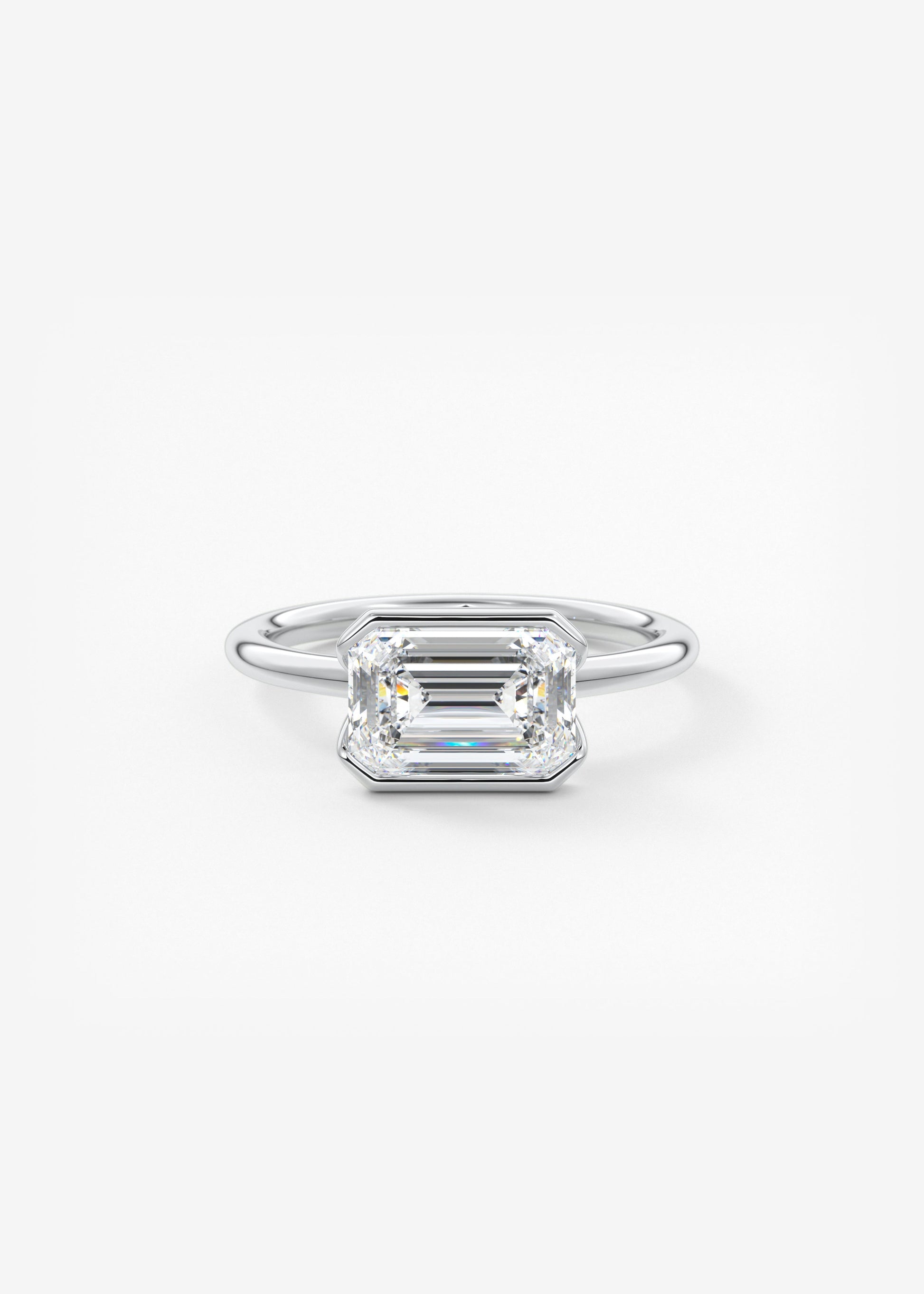 Oval Solitaire With Raised Basket Gallery Lab Grown Diamond Engagement Ring