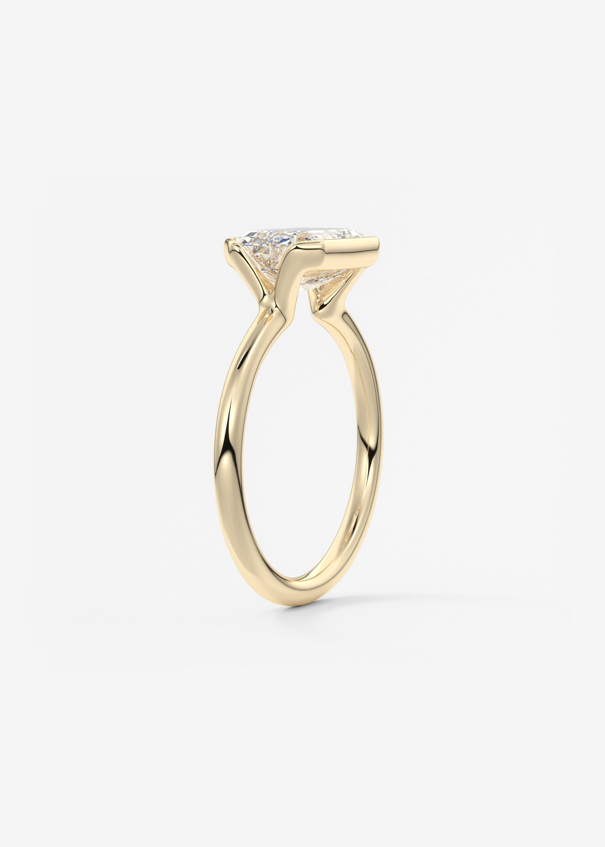 Oval Solitaire With Raised Basket Gallery Lab Grown Diamond Engagement Ring