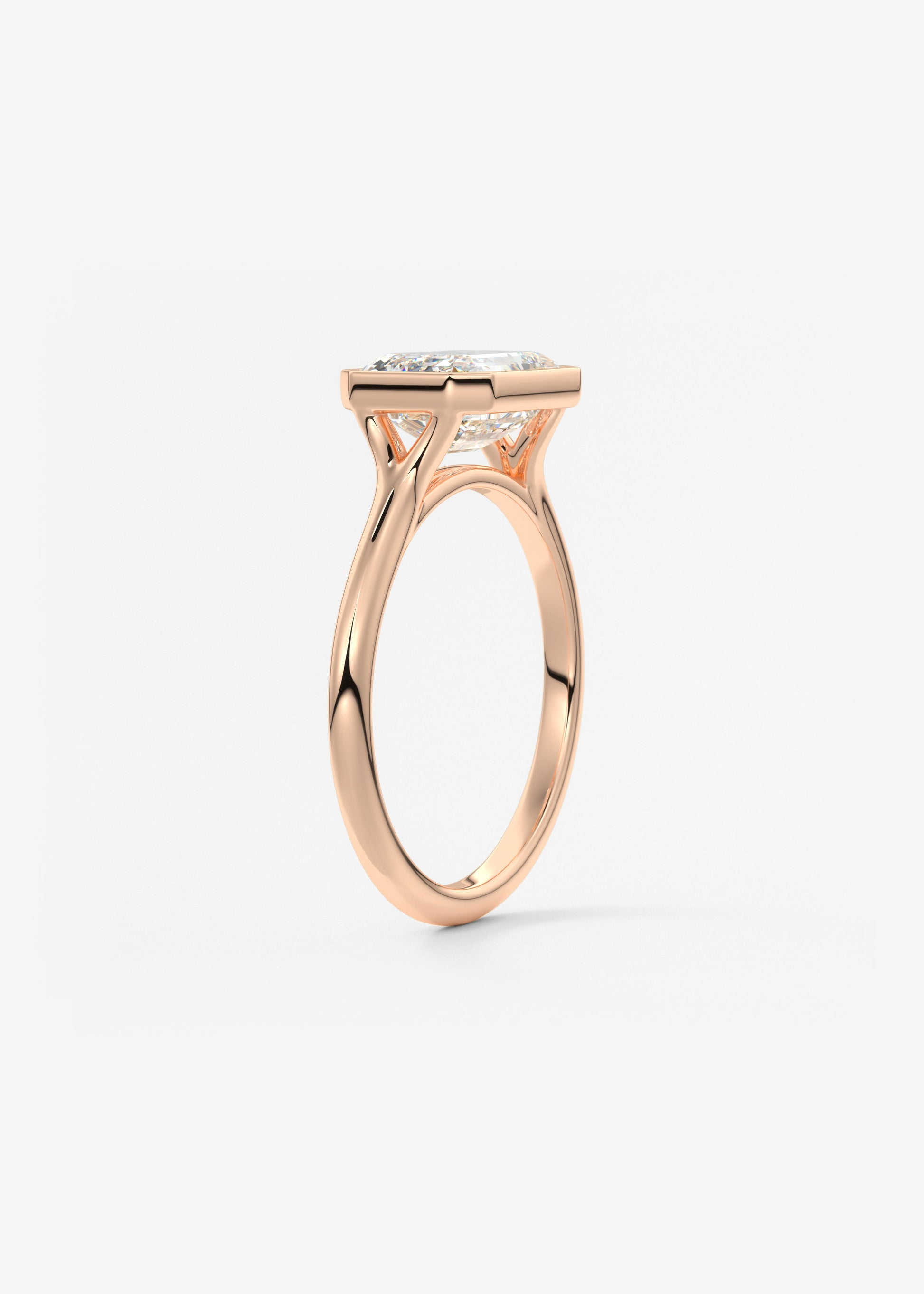 Oval Solitaire With Raised Basket Gallery Lab Grown Diamond Engagement Ring