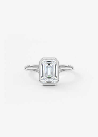 Oval Solitaire With Raised Basket Gallery Lab Grown Diamond Engagement Ring