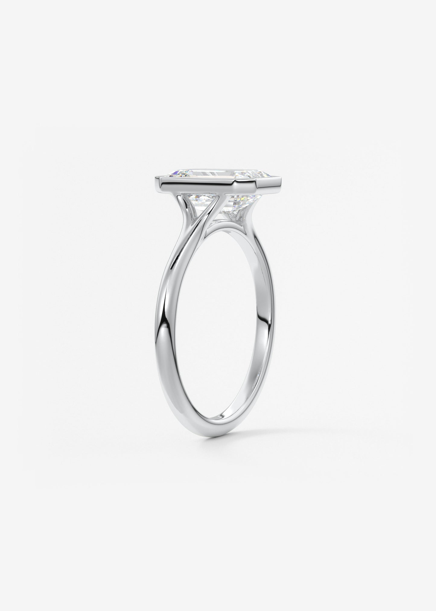 Oval Solitaire With Raised Basket Gallery Lab Grown Diamond Engagement Ring