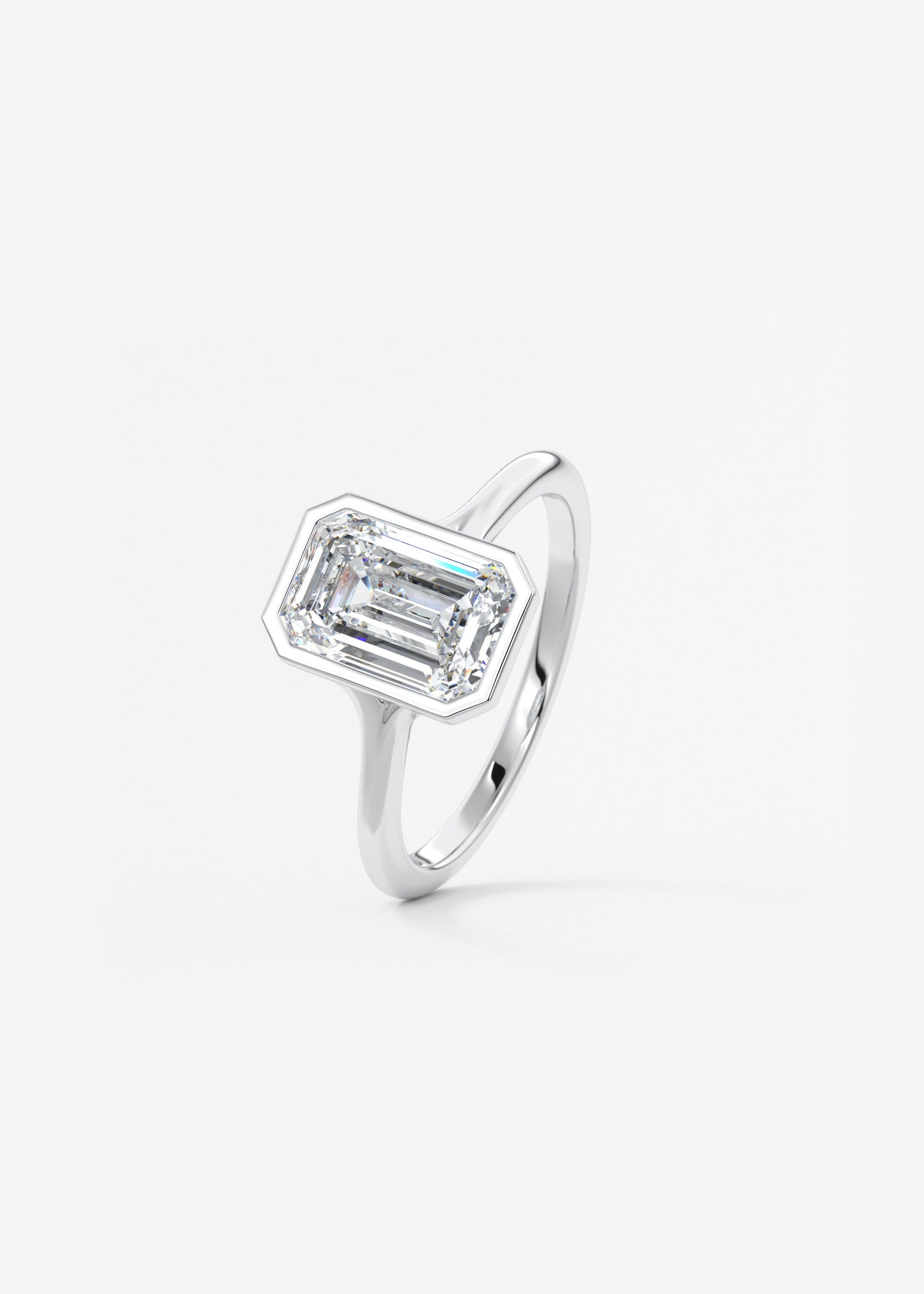 Oval Solitaire With Raised Basket Gallery Lab Grown Diamond Engagement Ring