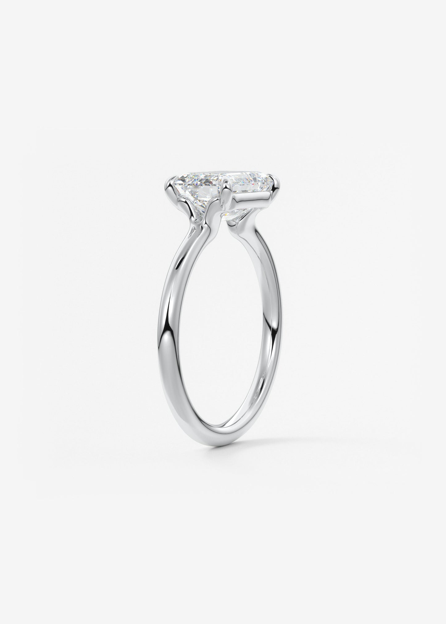Oval Solitaire With Raised Basket Gallery Lab Grown Diamond Engagement Ring