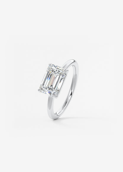 Oval Solitaire With Raised Basket Gallery Lab Grown Diamond Engagement Ring