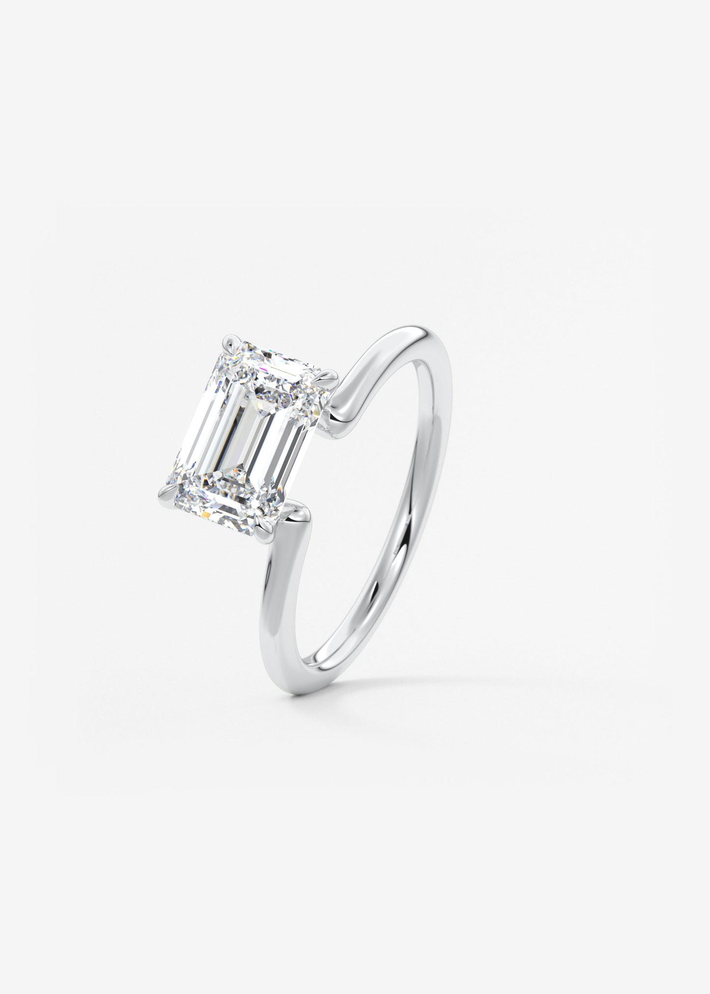 Oval Solitaire With Raised Basket Gallery Lab Grown Diamond Engagement Ring