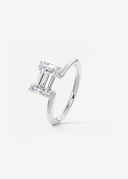Oval Solitaire With Raised Basket Gallery Lab Grown Diamond Engagement Ring