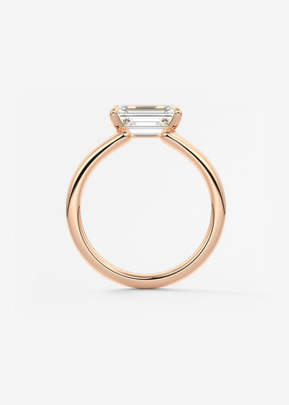 Oval Solitaire With Raised Basket Gallery Lab Grown Diamond Engagement Ring