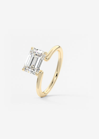 Oval Solitaire With Raised Basket Gallery Lab Grown Diamond Engagement Ring