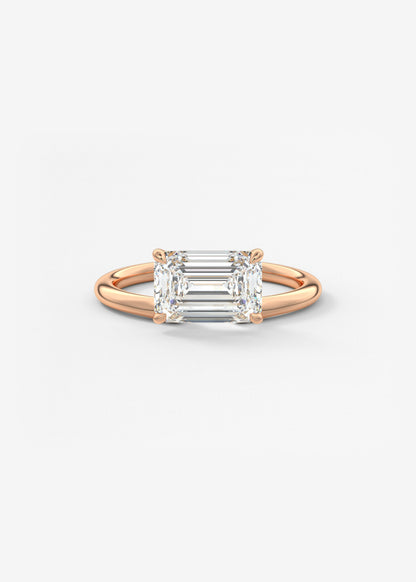 Oval Solitaire With Raised Basket Gallery Lab Grown Diamond Engagement Ring