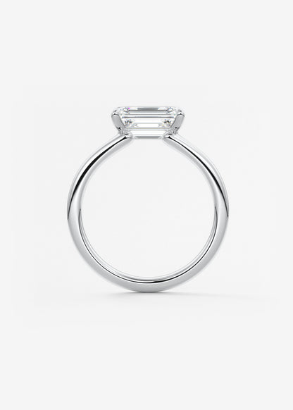 Oval Solitaire With Raised Basket Gallery Lab Grown Diamond Engagement Ring