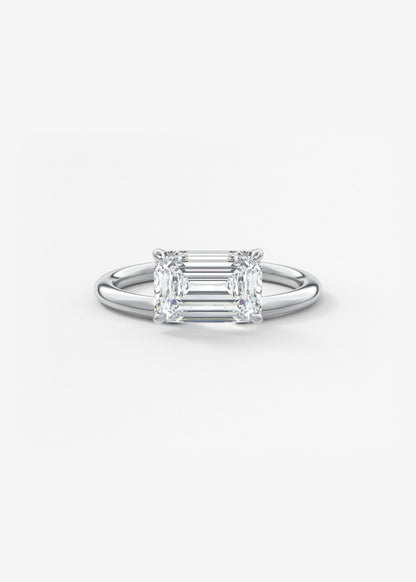 Oval Solitaire With Raised Basket Gallery Lab Grown Diamond Engagement Ring