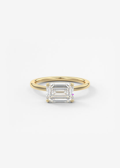 Oval Solitaire With Raised Basket Gallery Lab Grown Diamond Engagement Ring
