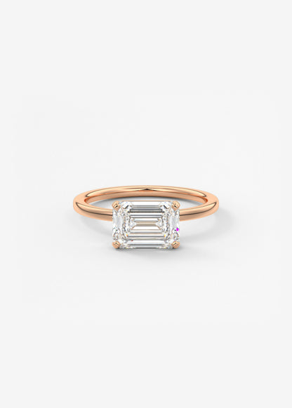 Oval Solitaire With Raised Basket Gallery Lab Grown Diamond Engagement Ring