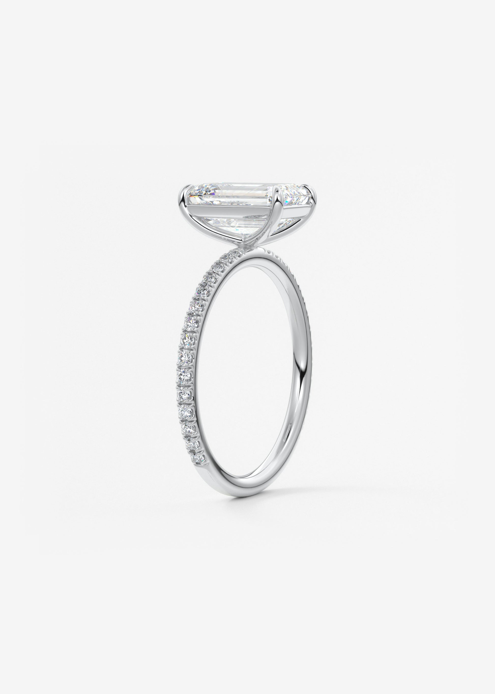 Oval Solitaire With Raised Basket Gallery Lab Grown Diamond Engagement Ring