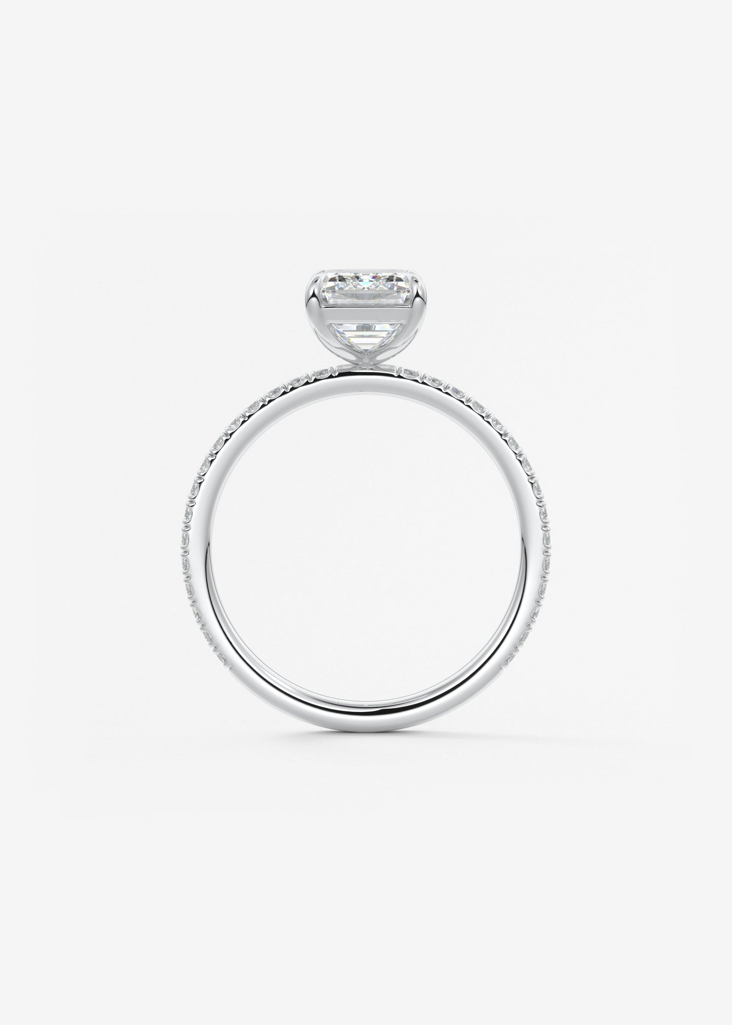 Oval Solitaire With Raised Basket Gallery Lab Grown Diamond Engagement Ring