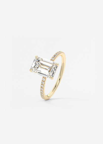 Oval Solitaire With Raised Basket Gallery Lab Grown Diamond Engagement Ring
