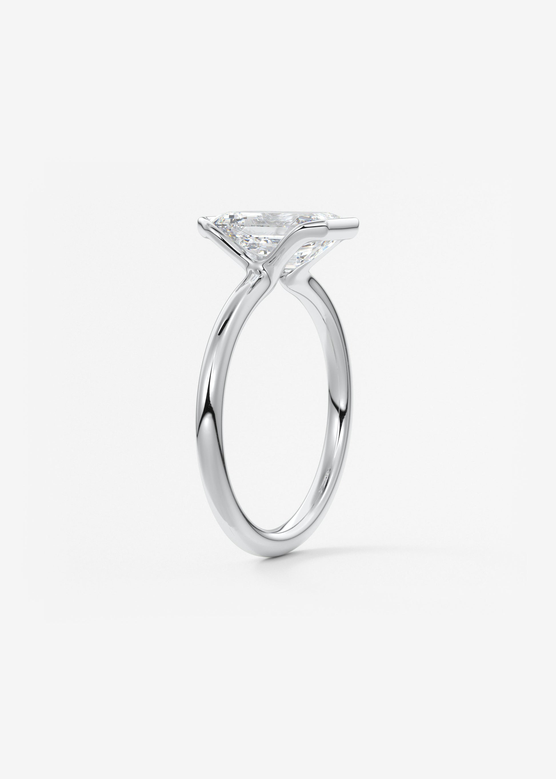 Oval Solitaire With Raised Basket Gallery Lab Grown Diamond Engagement Ring