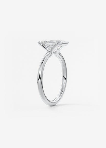 Oval Solitaire With Raised Basket Gallery Lab Grown Diamond Engagement Ring