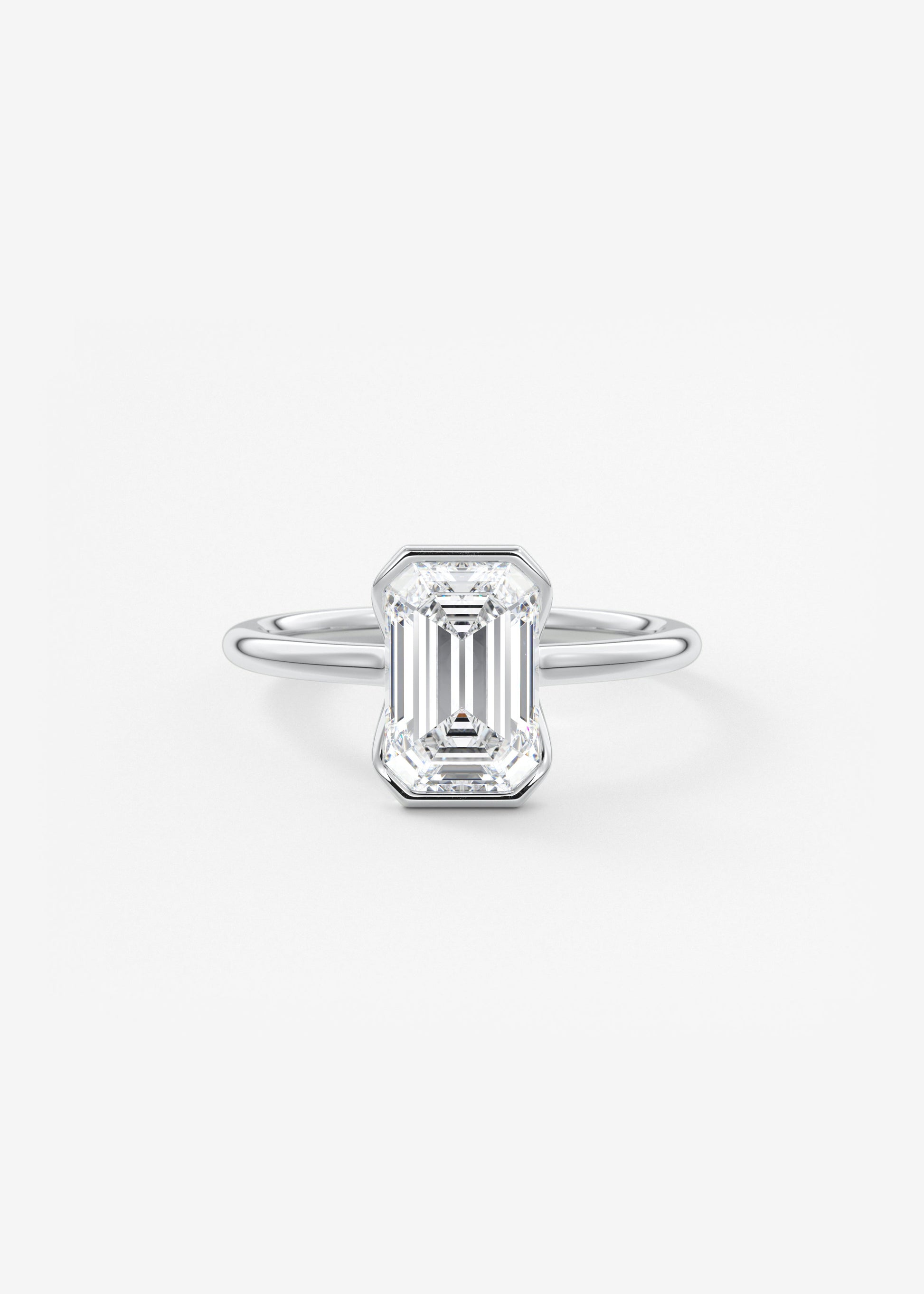 Oval Solitaire With Raised Basket Gallery Lab Grown Diamond Engagement Ring
