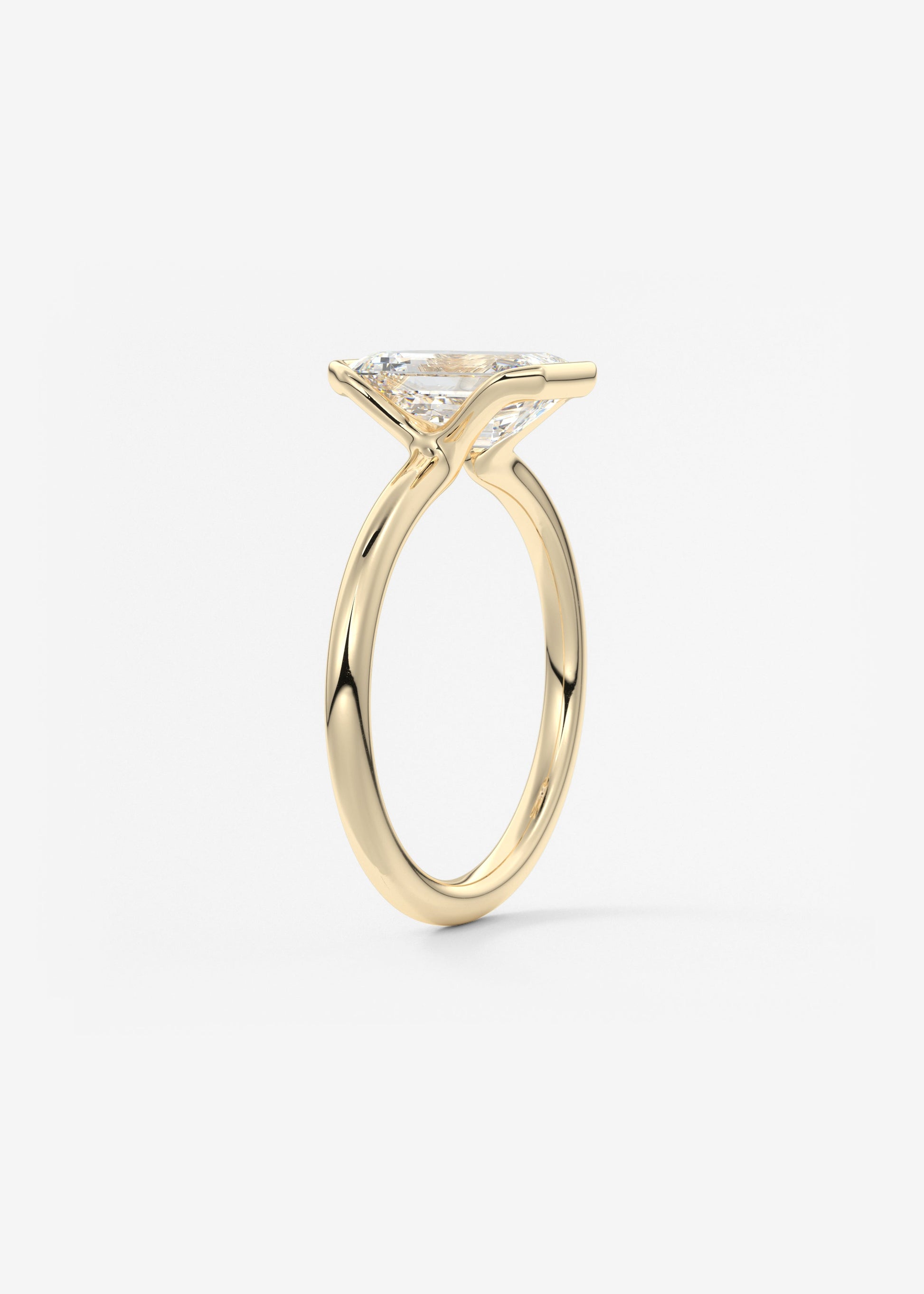 Oval Solitaire With Raised Basket Gallery Lab Grown Diamond Engagement Ring