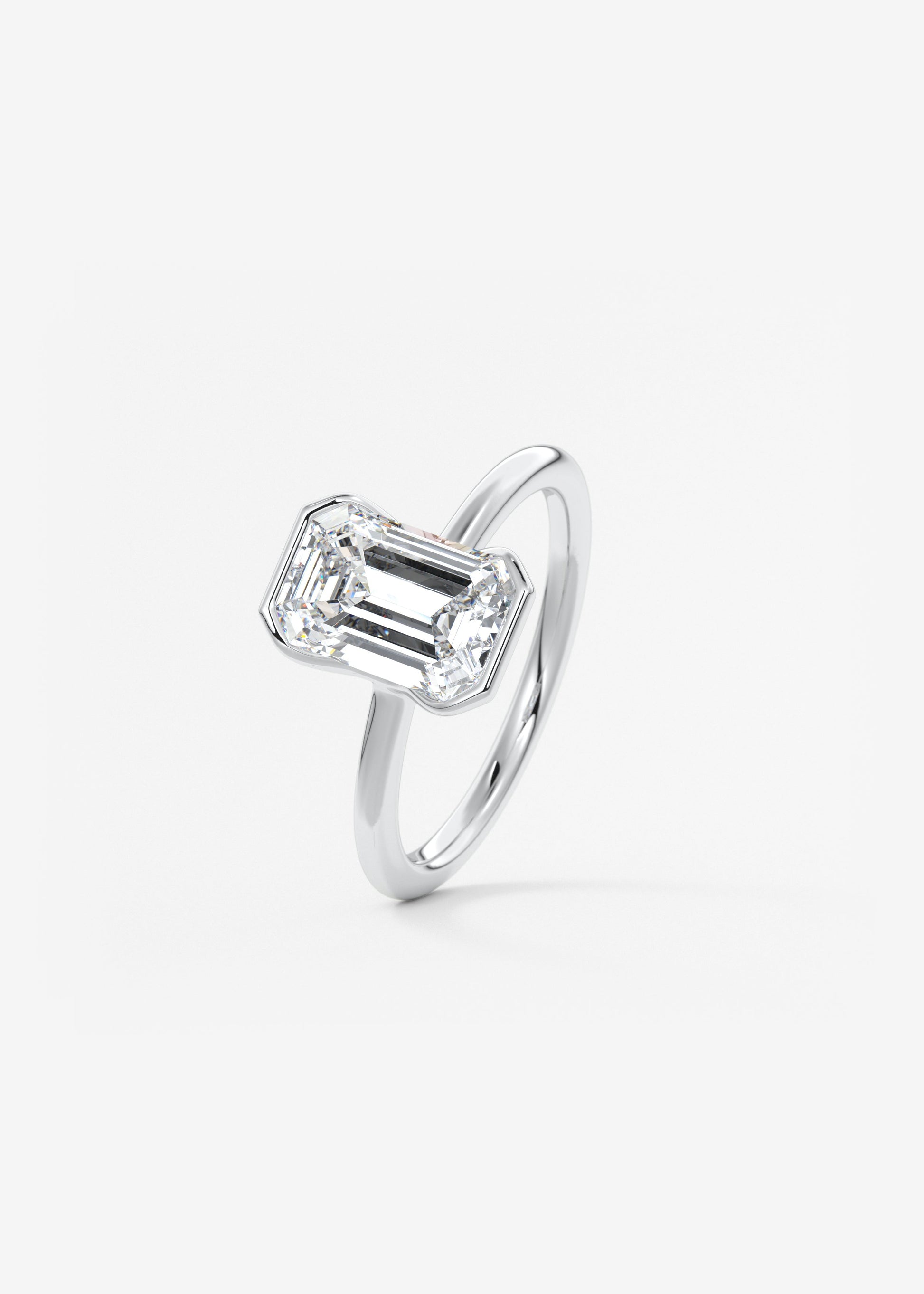 Oval Solitaire With Raised Basket Gallery Lab Grown Diamond Engagement Ring