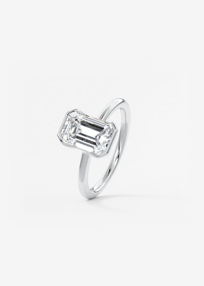 Oval Solitaire With Raised Basket Gallery Lab Grown Diamond Engagement Ring