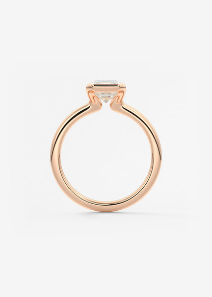 Oval Solitaire With Raised Basket Gallery Lab Grown Diamond Engagement Ring