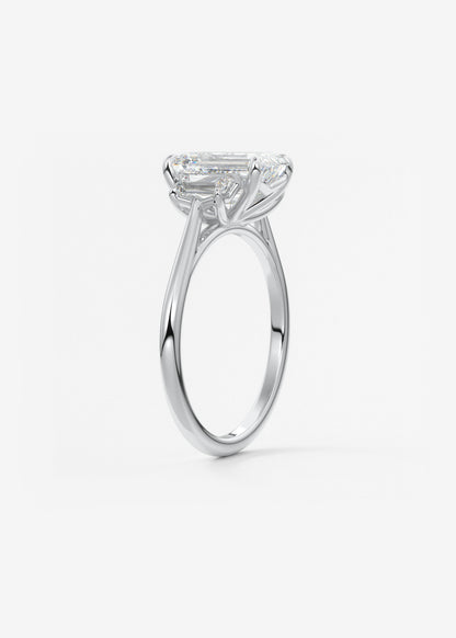 Oval Solitaire With Raised Basket Gallery Lab Grown Diamond Engagement Ring