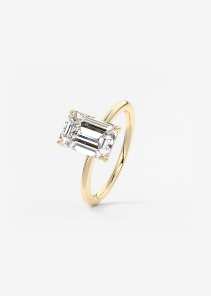 Oval Solitaire With Raised Basket Gallery Lab Grown Diamond Engagement Ring