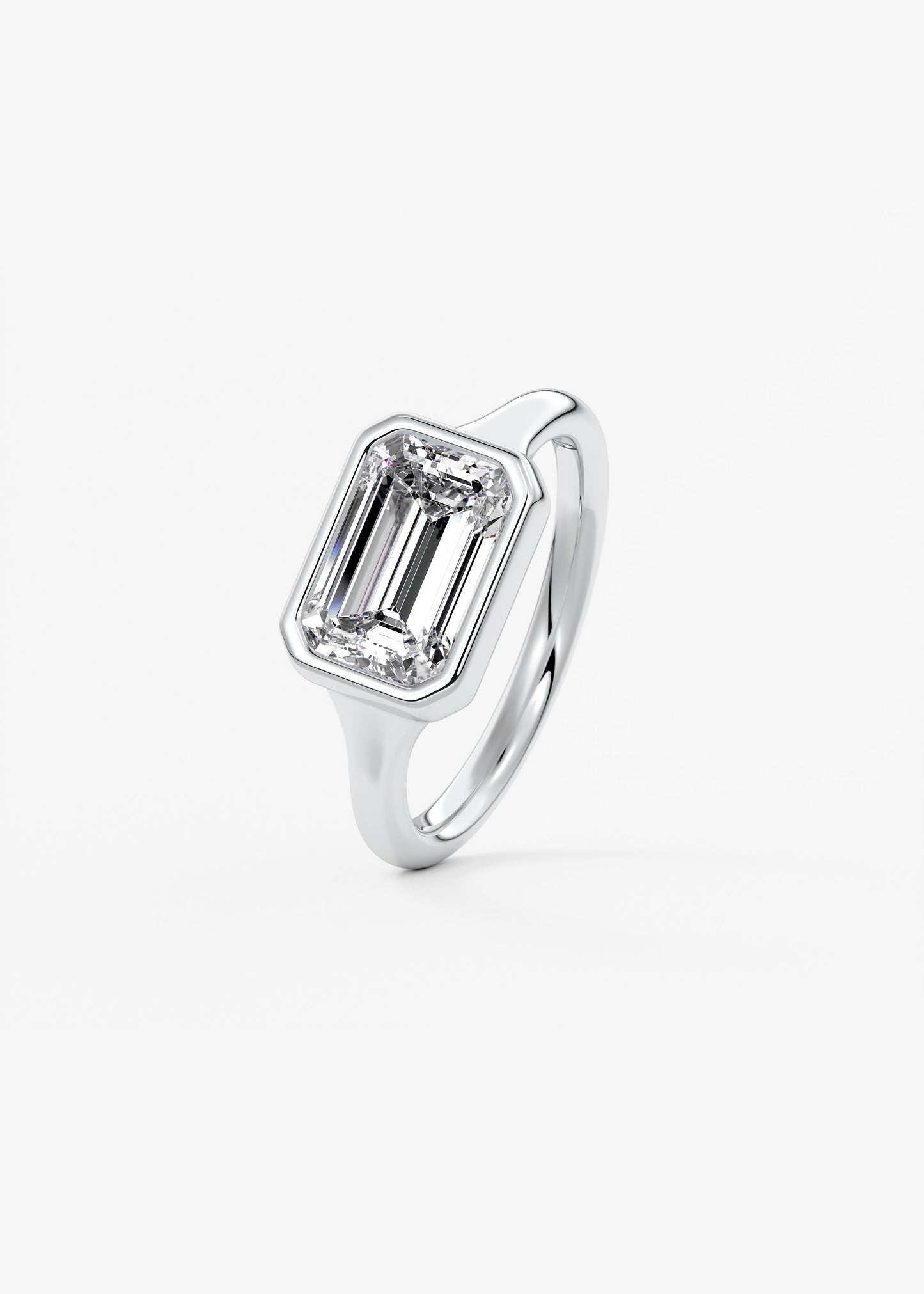 Oval Solitaire With Raised Basket Gallery Lab Grown Diamond Engagement Ring