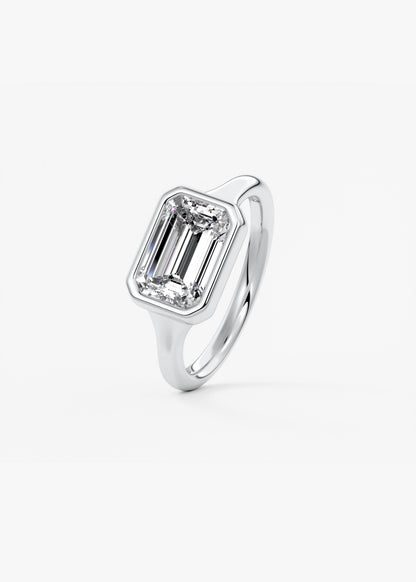 Oval Solitaire With Raised Basket Gallery Lab Grown Diamond Engagement Ring