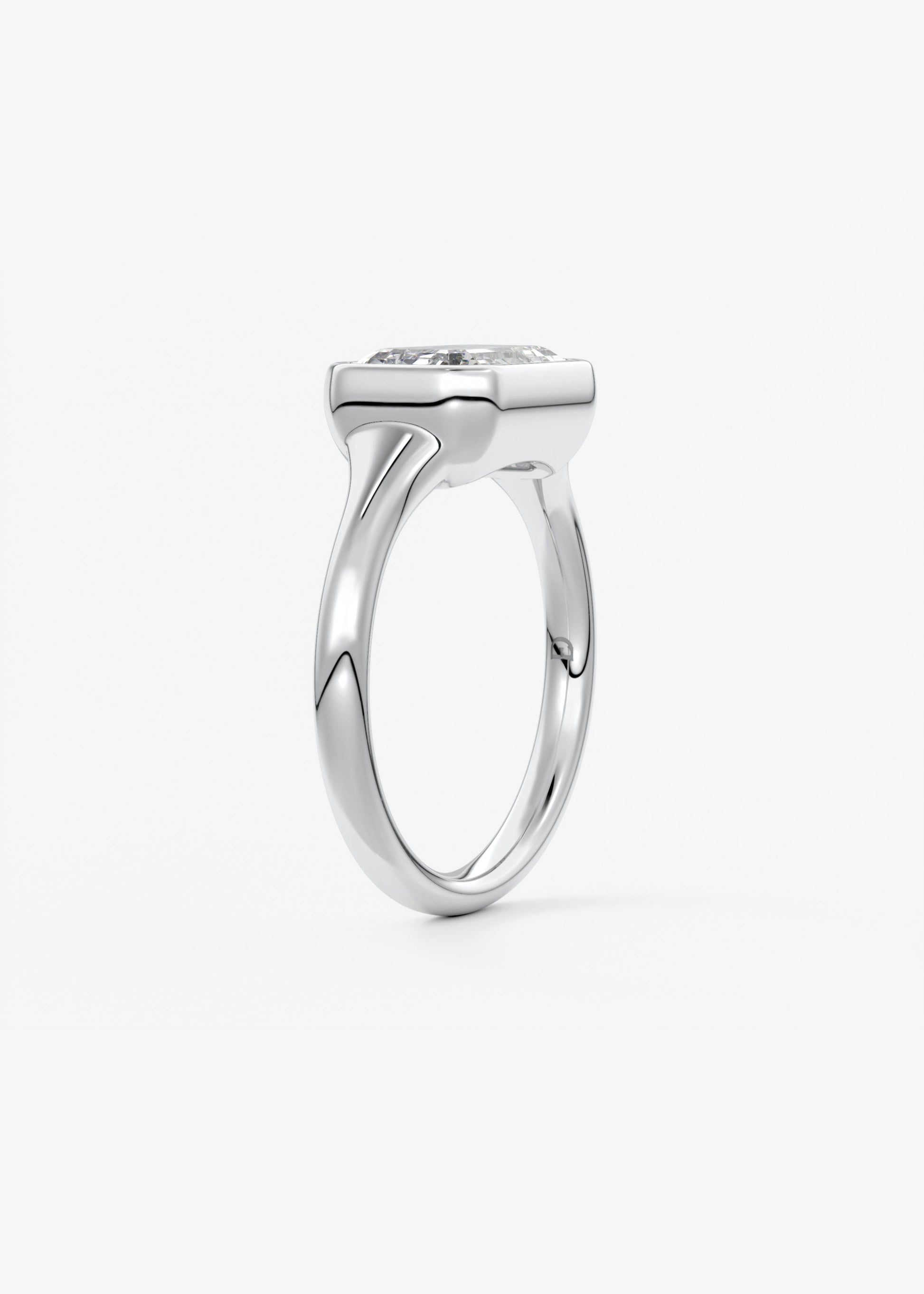 Oval Solitaire With Raised Basket Gallery Lab Grown Diamond Engagement Ring