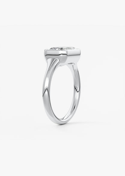 Oval Solitaire With Raised Basket Gallery Lab Grown Diamond Engagement Ring