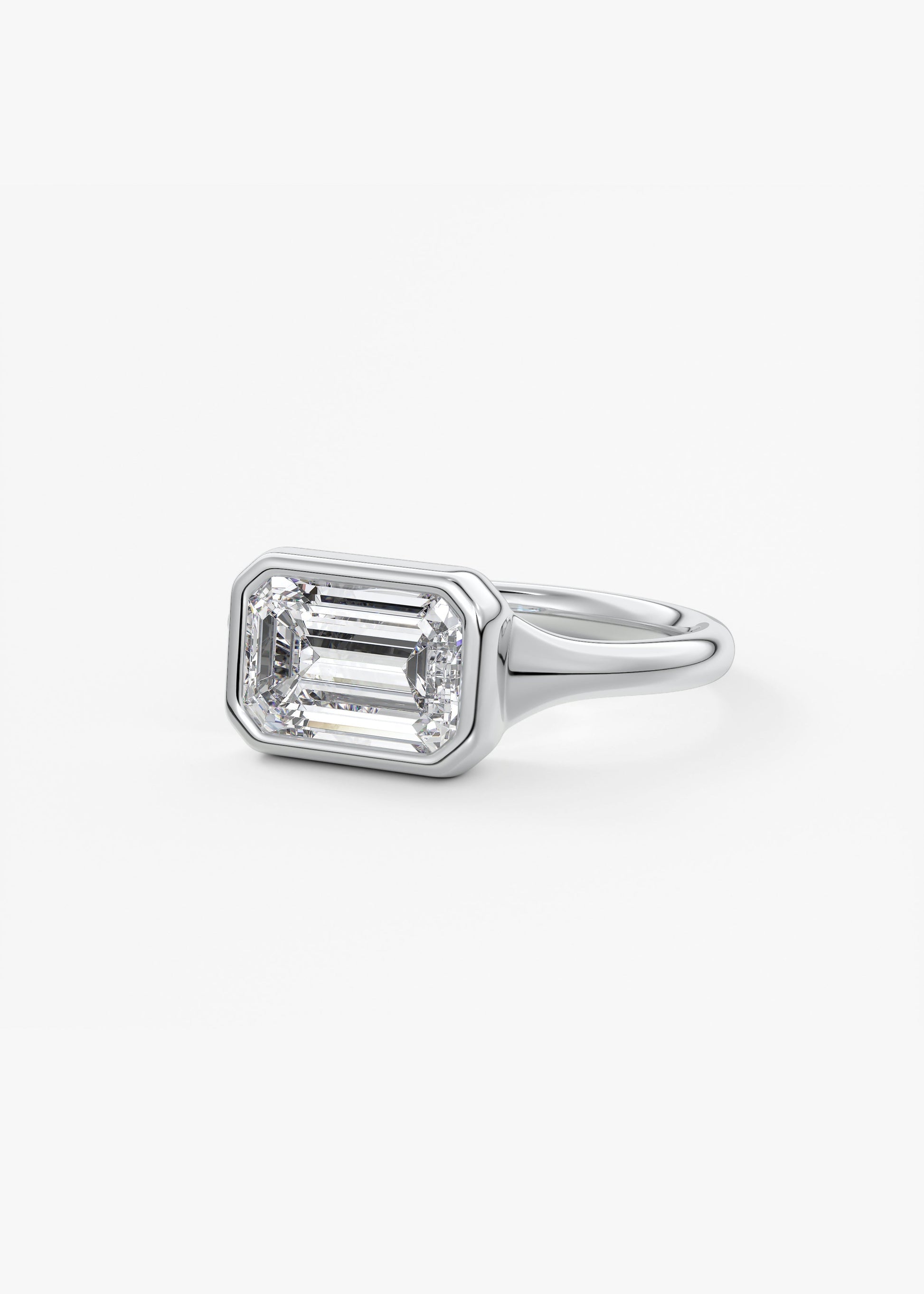 Oval Solitaire With Raised Basket Gallery Lab Grown Diamond Engagement Ring