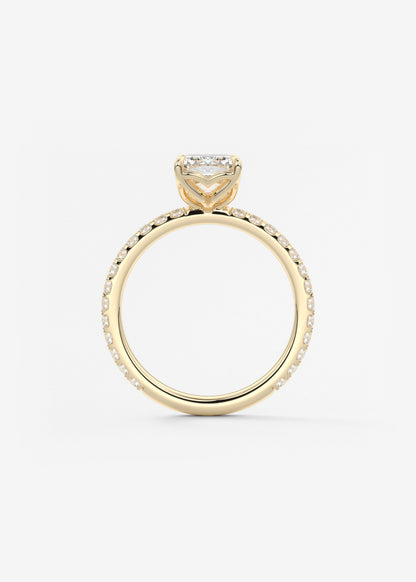 Oval Solitaire With Raised Basket Gallery Lab Grown Diamond Engagement Ring
