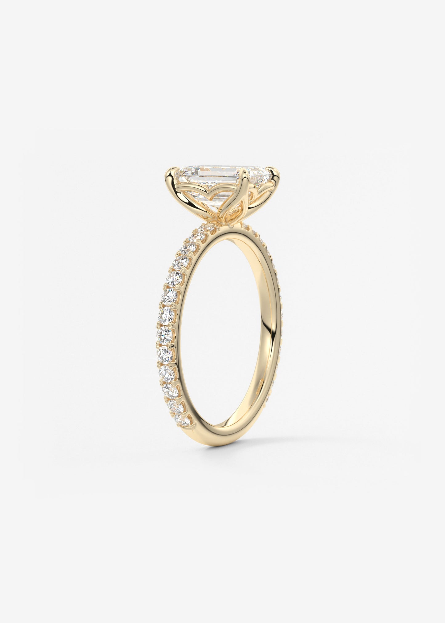 Oval Solitaire With Raised Basket Gallery Lab Grown Diamond Engagement Ring