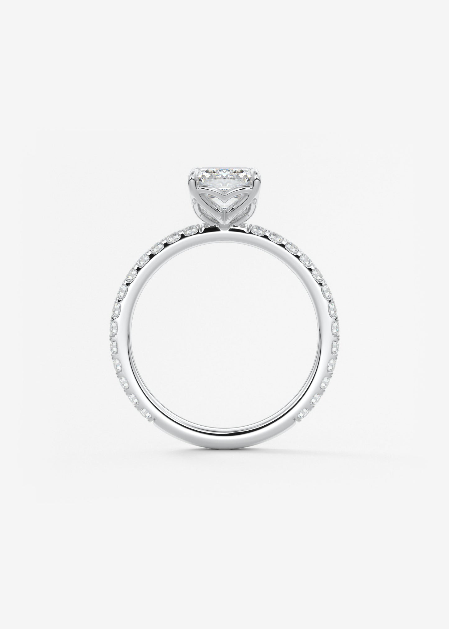Oval Solitaire With Raised Basket Gallery Lab Grown Diamond Engagement Ring