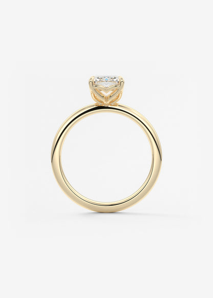 Oval Solitaire With Raised Basket Gallery Lab Grown Diamond Engagement Ring