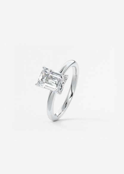 Oval Solitaire With Raised Basket Gallery Lab Grown Diamond Engagement Ring