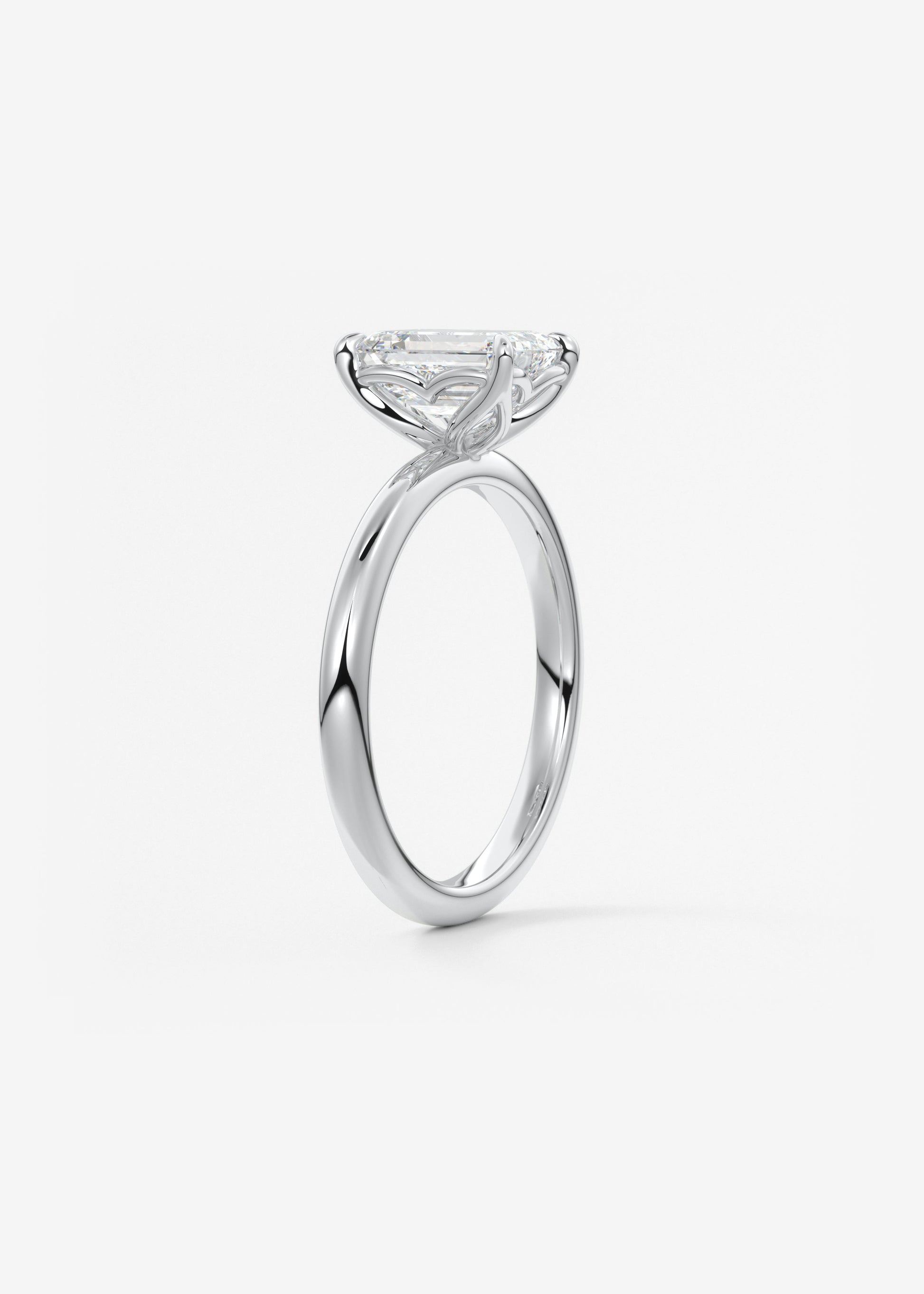 Oval Solitaire With Raised Basket Gallery Lab Grown Diamond Engagement Ring