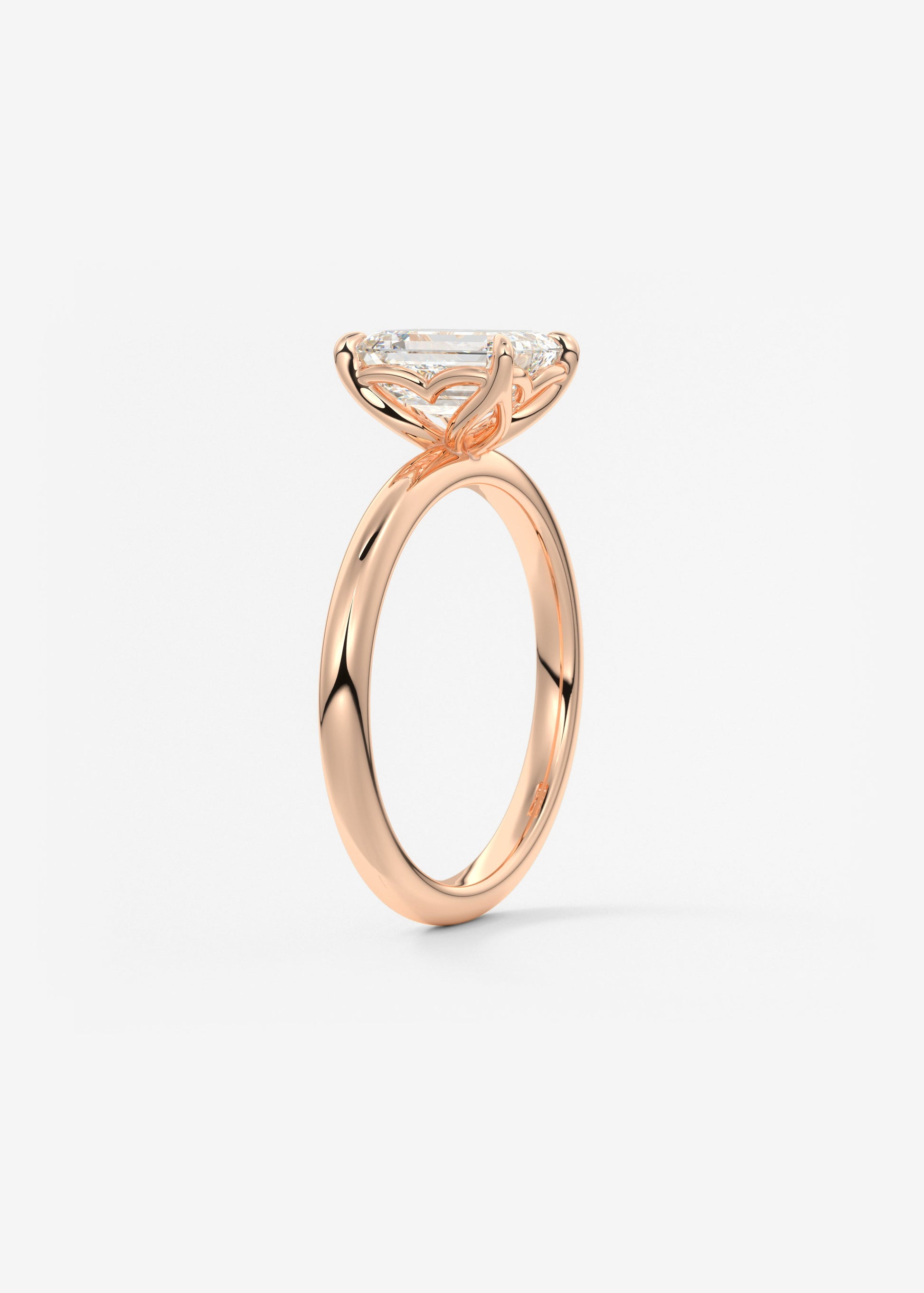 Oval Solitaire With Raised Basket Gallery Lab Grown Diamond Engagement Ring