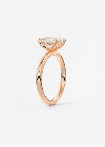 Oval Solitaire With Raised Basket Gallery Lab Grown Diamond Engagement Ring