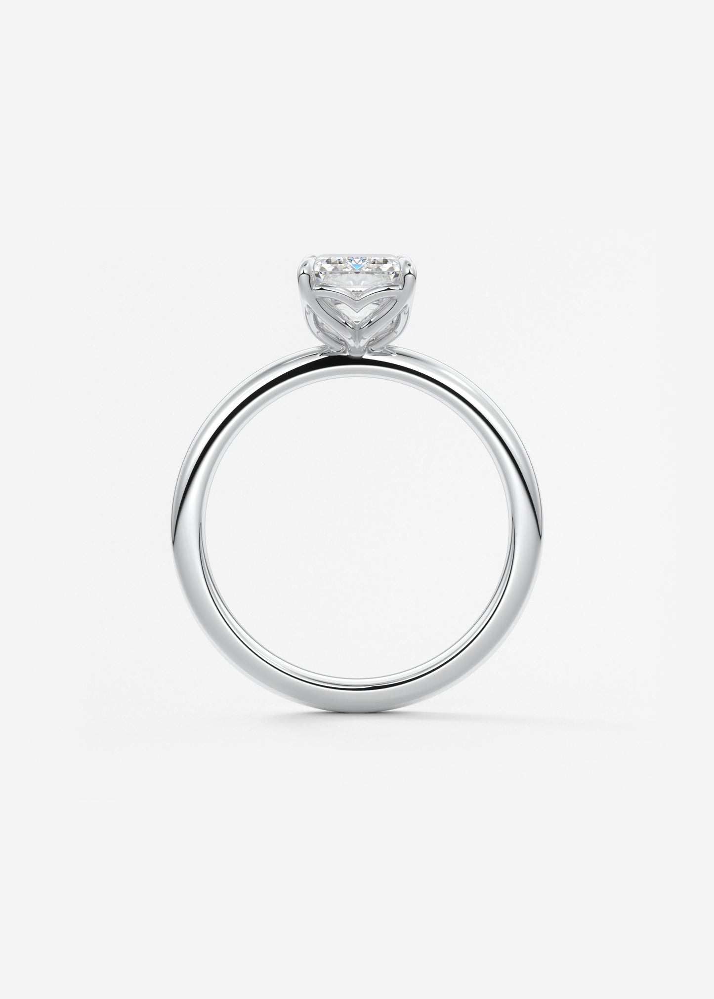Oval Solitaire With Raised Basket Gallery Lab Grown Diamond Engagement Ring