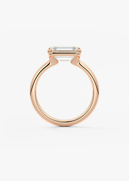 Oval Solitaire With Raised Basket Gallery Lab Grown Diamond Engagement Ring