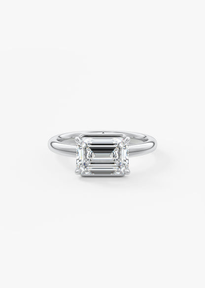 Oval Solitaire With Raised Basket Gallery Lab Grown Diamond Engagement Ring