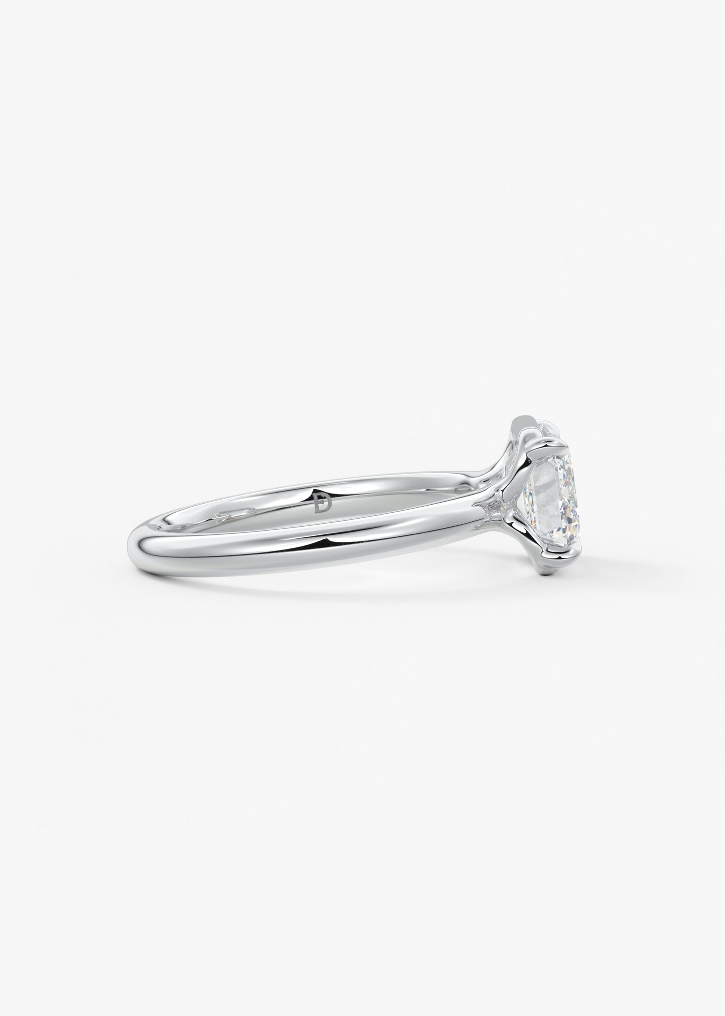 Oval Solitaire With Raised Basket Gallery Lab Grown Diamond Engagement Ring