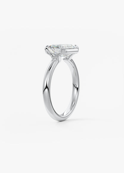 Oval Solitaire With Raised Basket Gallery Lab Grown Diamond Engagement Ring