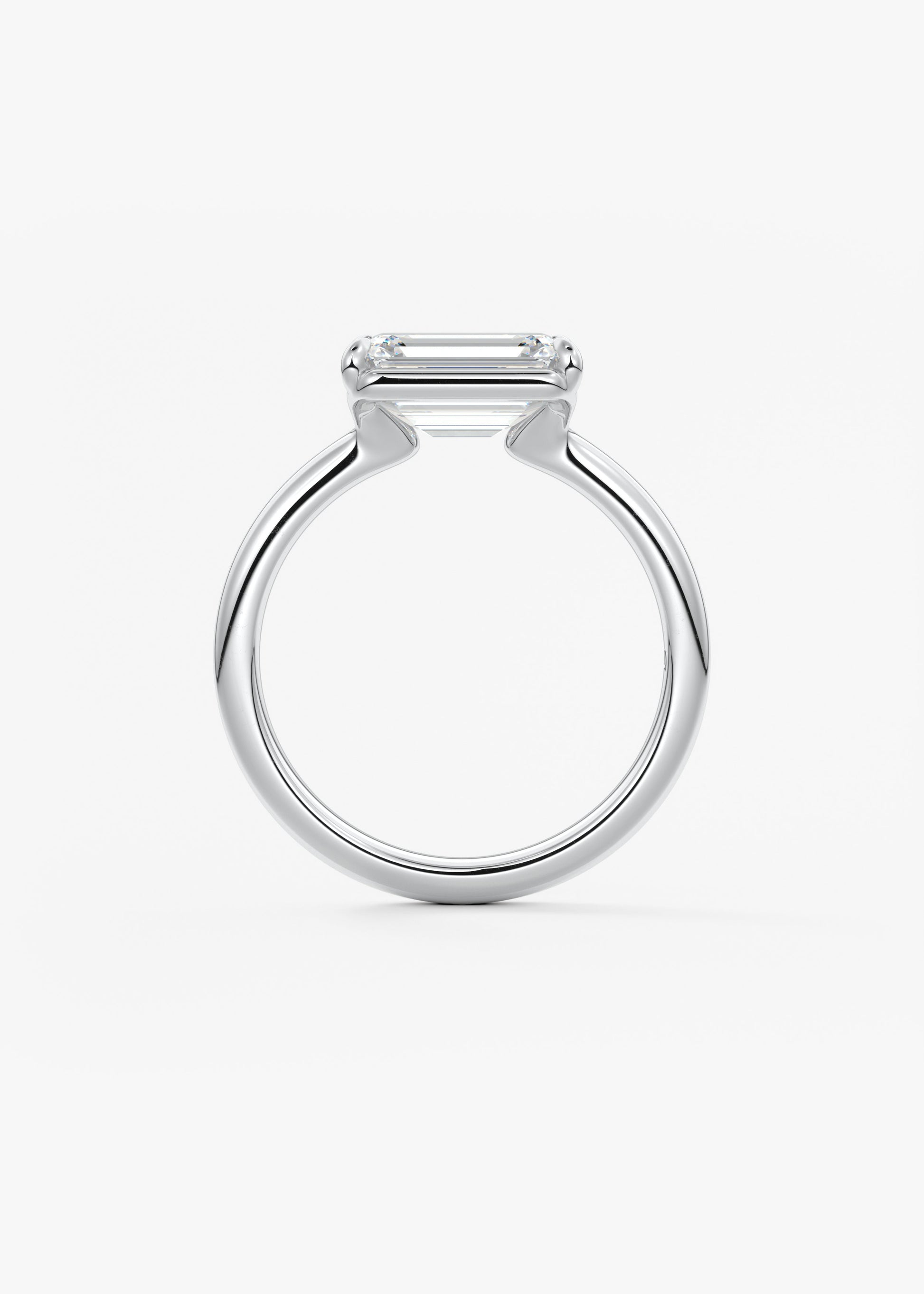 Oval Solitaire With Raised Basket Gallery Lab Grown Diamond Engagement Ring